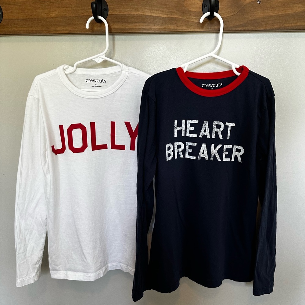 Bundle of boys J Crew long sleeve tshirts- Size 8/9